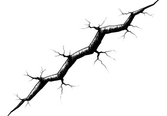 Black and white cracked surface