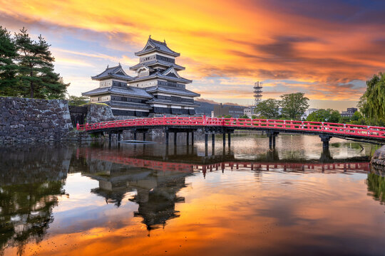 The historic Matsumoto Castle in Matsumoto, Japan 2576