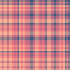 Fototapeta premium Cozy pastel plaid pattern. Textile design for backgrounds, apparel, or crafts. Its warm color scheme brings a welcoming, rustic, and nostalgic vibe.