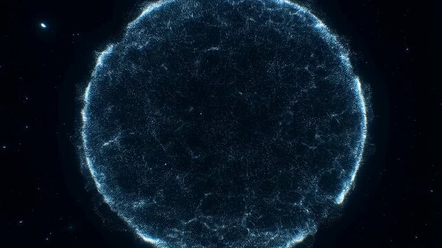 Dynamic evolution of glowing energy orb pulsating in cosmic space