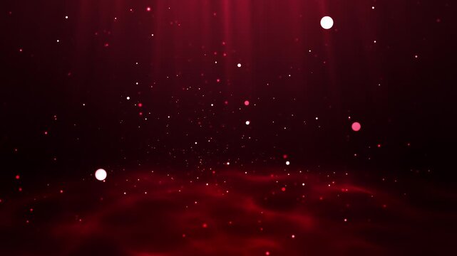 Red Particle Lights. Red particle with lights background for scene and titles, logos.