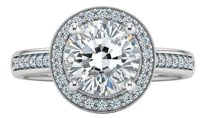 ia generated. A stunning classic gold ring showcases a brilliant round cut diamond, sparkling elegantly, isolated and transparent, available as a perfect png.

