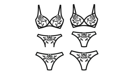 Elegant floral lingerie set with roses