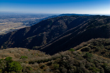 小倉山展望台から望む濃尾平野（ドローンによる空撮）