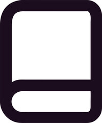 Flat Book Simple Filled Shape Minimal