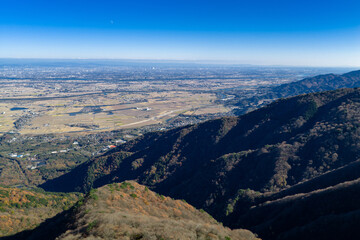 小倉山展望台から望む濃尾平野（ドローンによる空撮）
