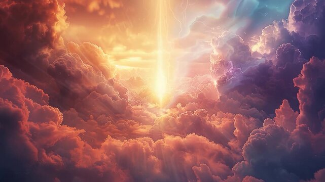 Video A sunny day with cloudy sky and bright sunlight