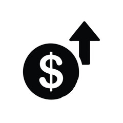 Dollar Coin With Upward Profit Arrow