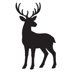 Fototapeta premium deer icon vector silhouette