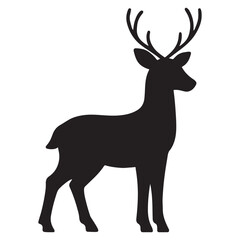 Fototapeta premium deer icon vector silhouette