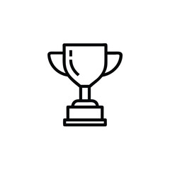 Flat Achievement Trophy Cup Symbol Filled