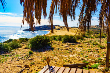 Beach sea shore. Coast in Murcia Spain.