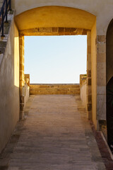 Detail of Guardias Viejas castle, Almeria Spain