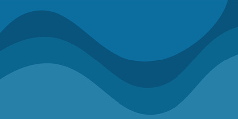 Fototapeta premium Modern blue abstract wave background with smooth layered curves n soft gradient tones. Minimal clean design suitable for business presentations, corporate branding, website headers, banners, brochures