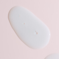 White cosmetic product. Face serum or cleanser gel or body moisturizing gel.