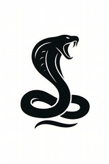 Fototapeta premium Stylized cobra snake icon isolated on transparent background