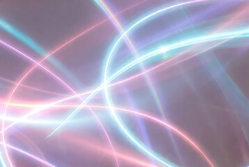 Dynamic light trails in vibrant teal, pink, and purple create an ethereal abstract background