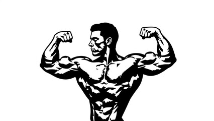 Girl warrior with tattoo holding sword