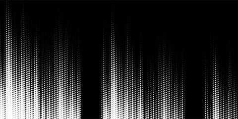 Vector black and white halftone gradient banner, texture template made of lines, grunge graphic backdrop, texture vector background template. eps 10