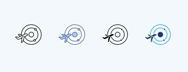 Flight Control Multiple Icon Illustration Vector © Siti