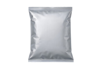 Realistic metallic food pouch wrapper for snacks nuts or coffee beans