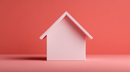 Innovative smart home icon floating in clean copy space amidst chaotic ar standard environment