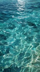 Obraz premium Turquoise water surface with sunlight reflections abstract background image