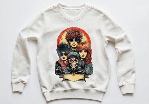 Crew Neck T-shirt Mockup Template