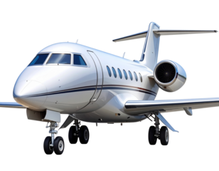 Private jet airplane isolated on transparent or white background, png