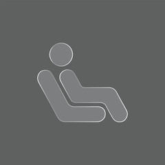 Sitting Person Human Icon Line Style