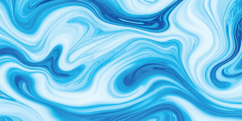 Seamless Blue Marble Liquid Swirl Texture With  Elegant Cyan & Royal Blue Ink Waves on White Background for Luxury Branding, Aesthetic Web Design & Sophisticated Contemporary Digital Art