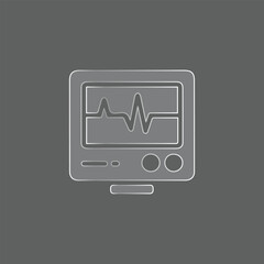 Medical Heart Monitor Screen Icon