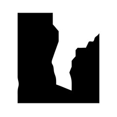 Abstract black and white shape