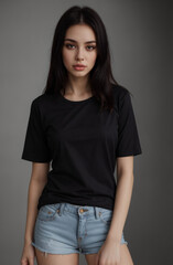 Black t-shirt mockup