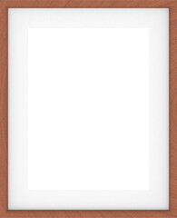 Obraz premium 3D Wooden Picture Frame 3x4 Mockup Isolated