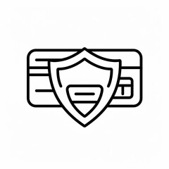 Secure credit card protection icon symbolizing financial safety and trust