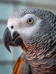 Obraz premium portrait of a parrot at a veterinary clinic