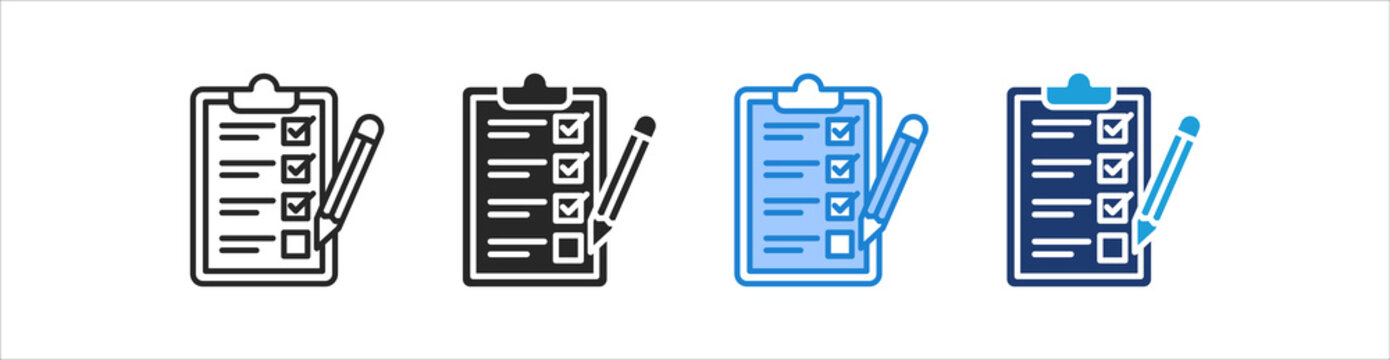 Evaluation Icon Set Multiple Style Vector Collection