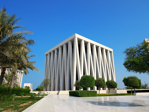 Abu Dhabi, UAE - November 29, 2025: Synagogue in Abrahamic Family House museum, interfaith cultural complex