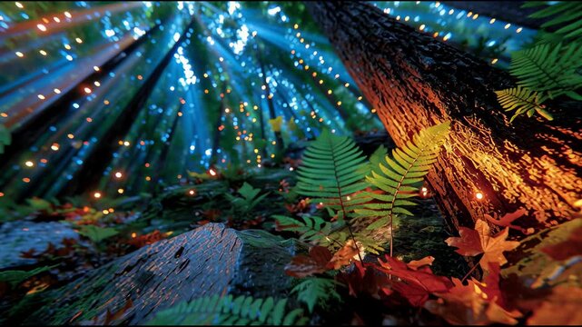 Rainforest Canopy with Fire and Lights.