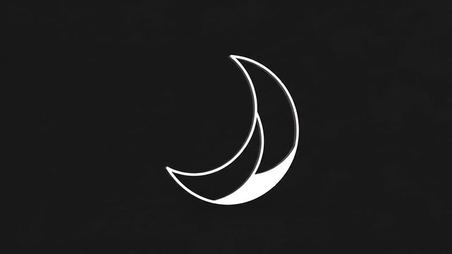 Abstract silver crescent shape on a black background, symbolizing elegance and modern design