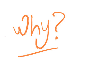 why ? hand written isolated 