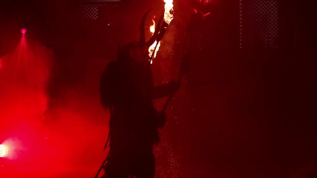 Krampus is a demonic being that accompanies the religious-folkloric figure. This tradition is linked to Christian mythology.