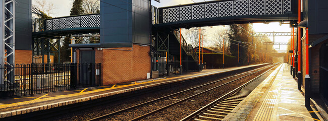 great british railways british rail electrified passenger suburban railway station © david hughes