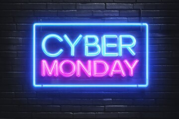 Vibrant Cyber Monday Neon Signs