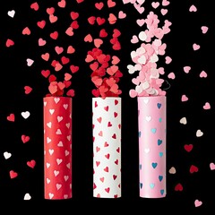 valentine background with hearts and stars