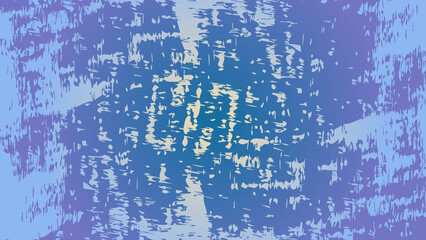 Abstract blue and yellow geometric pattern with central cross shape