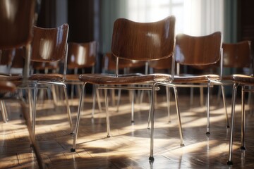Empty Chairs in Pandemic Room Interior