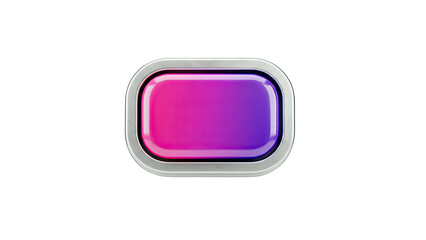 Glossy Button with Gradient Color on White Background