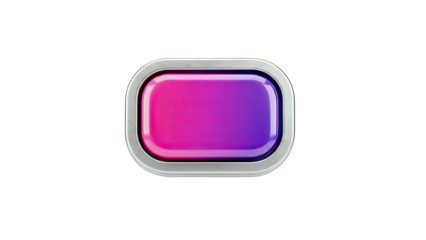 Glossy Button with Gradient Color on White Background